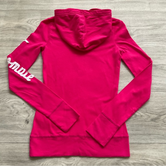 Abercrombie Long Sleeves Tee with Hoodie Embroidered. Large Pink - Picture 3 of 13
